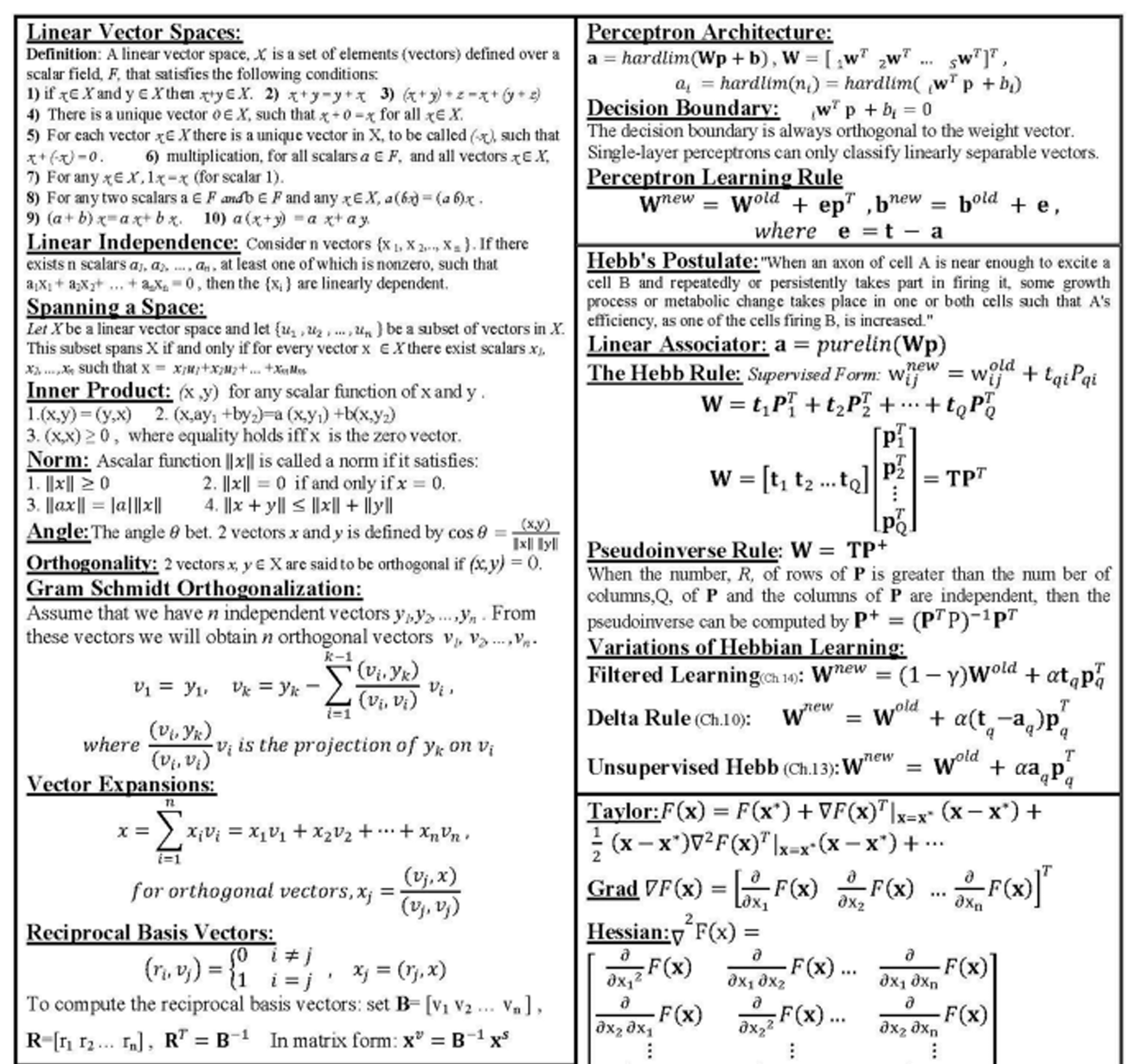 Python Cheat Sheets for Neural Networks & Machine Learning from 2016